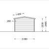 Attefallshus ELEONORA (44 mm), 6.6×3 m, 20 m²