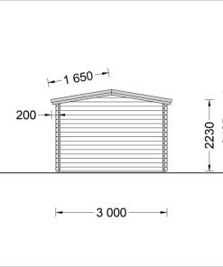 Attefallshus ELEONORA (44 mm), 6.6×3 m, 20 m²