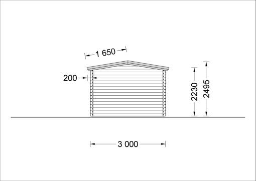 Attefallshus ELEONORA (44 mm), 6.6×3 m, 20 m²