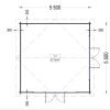 Attefallshus MIA (44 mm), 5.5×5.5 m, 30 m²