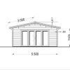 Attefallshus MIA (44 mm), 5.5×5.5 m, 30 m²