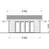 Attefallshus MIA (44 mm), 5.5×5.5 m, 30 m²