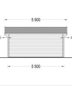 Attefallshus MIA (44 mm), 5.5×5.5 m, 30 m²