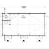 Attefallshus MARION (44 mm), 7.5×4 m, 30 m²
