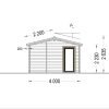 Attefallshus MARION (44 mm), 7.5×4 m, 30 m²