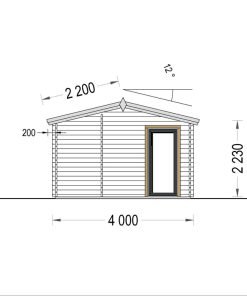 Attefallshus MARION (44 mm), 7.5×4 m, 30 m²