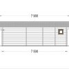 Attefallshus MARION (44 mm), 7.5×4 m, 30 m²