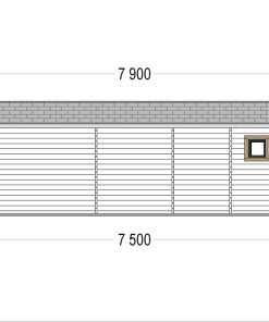 Attefallshus MARION (44 mm), 7.5×4 m, 30 m²