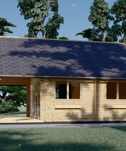 Attefallshus AGATA 39 m² (44 mm + 19 mm träbeklädnad)