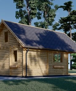 Attefallshus AGATA 39 m² (44 mm + 19 mm träbeklädnad)