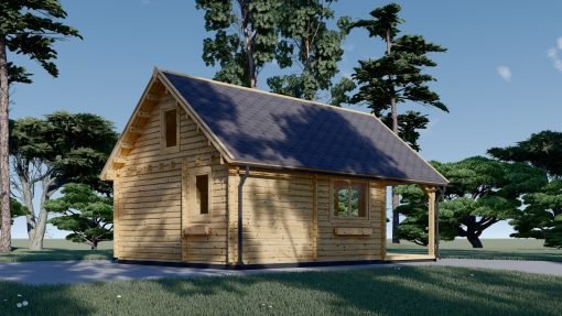 Attefallshus AGATA 39 m² (44 mm + 19 mm träbeklädnad)