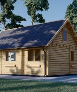 Attefallshus AGATA 39 m² (44 mm + 19 mm träbeklädnad)