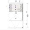 Attefallshus AGATA 39 m² (44 mm + 19 mm träbeklädnad)
