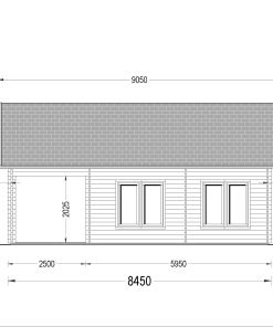 AtteAttefallshus AGATA 39 m² (44 mm + 19 mm träbeklädnad)fallshus AGATA 39 m² (34 mm + 19 mm träbeklädnad) 