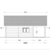 Attefallshus AGATA 39 m² (44 mm + 19 mm träbeklädnad)