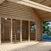 Attefallshus AGATA 39 m² (44 mm + 19 mm träbeklädnad)