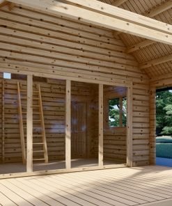Attefallshus AGATA 39 m² (44 mm + 19 mm träbeklädnad)