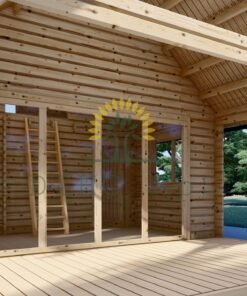Attefallshus AGATA 39 m² (44 mm + 19 mm träbeklädnad)