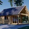 Attefallshus AGATA 39 m² (44 mm + 19 mm träbeklädnad)