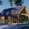 Attefallshus AGATA 39 m² (44 mm + 19 mm träbeklädnad)
