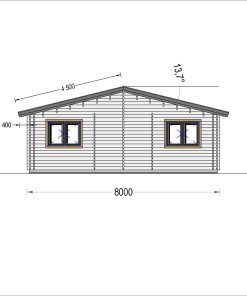 Timmerstuga ALICE (44 + 44mm), 72 m²