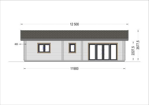 Timmerstuga ANICA (44 + 44mm) , 71 m²