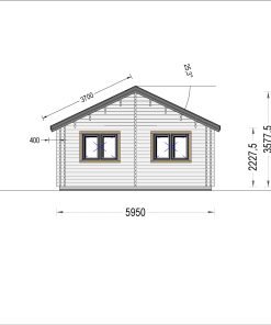 Timmerstuga ANICA (44 + 44mm) , 71 m²