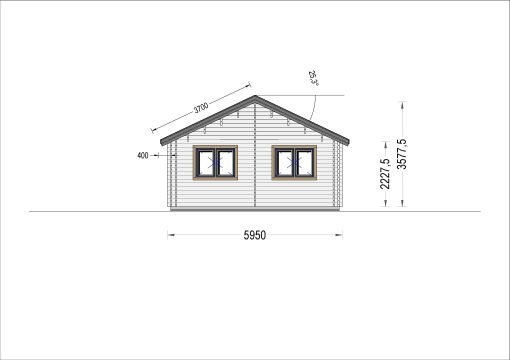 Timmerstuga ANICA (44 + 44mm) , 71 m²