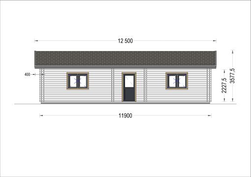 Timmerstuga ANICA (44 + 44mm) , 71 m²