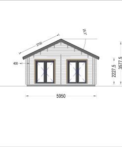 Timmerstuga ANICA (44 + 44mm) , 71 m²