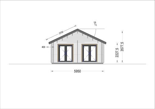 Timmerstuga ANICA (44 + 44mm) , 71 m²