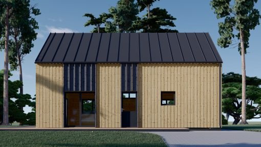 Timmerstuga ASTRID 120 m² (44 mm + 19 mm träbeklädnad)