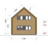 Timmerstuga ASTRID 120 m² (44 mm + 19 mm träbeklädnad)