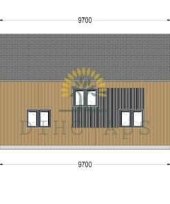 Timmerstuga ASTRID 120 m² (44 mm + 19 mm träbeklädnad)