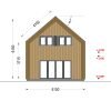 Timmerstuga ASTRID 120 m² (44 mm + 19 mm träbeklädnad)