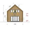 Timmerstuga ASTRID 120 m² (44 mm + 19 mm träbeklädnad)