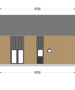 Timmerstuga ASTRID 120 m² (44 mm + 19 mm träbeklädnad)