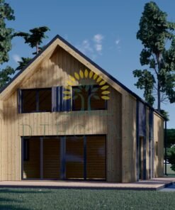 Timmerstuga ASTRID 120 m² (44 mm + 19 mm träbeklädnad)