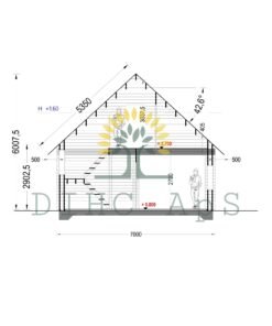 Timmerstuga DORIS (44+44 mm), 80 m²