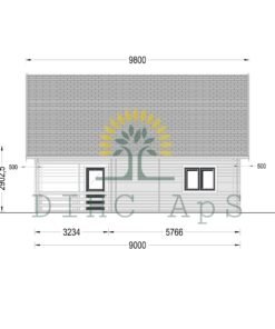 Timmerstuga DORIS (44+44 mm), 80 m²