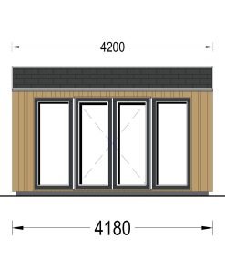 Friggebod EMMY 12 m² (34 mm + 19 mm träbeklädnad)