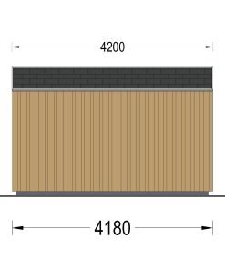 Friggebod EMMY 12 m² (34 mm + 19 mm träbeklädnad)