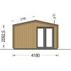 Attefallshus EMMY 20 m² (34 mm + 19 mm träbeklädnad)