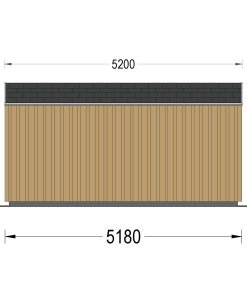 Attefallshus EMMY 20 m² (34 mm + 19 mm träbeklädnad)
