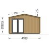 Attefallshus EMMY 20 m² (34 mm + 19 mm träbeklädnad)