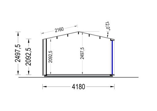 Attefallshus EMMY 20 m² (34 mm + 19 mm träbeklädnad)