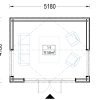 Attefallshus EMMY 20 m² (34 mm + 19 mm träbeklädnad)