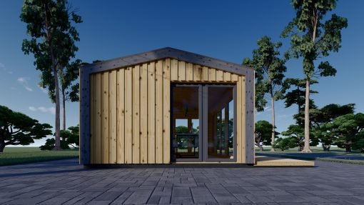 Attefallshus EMMY 20 m² (34 mm + 19 mm träbeklädnad)