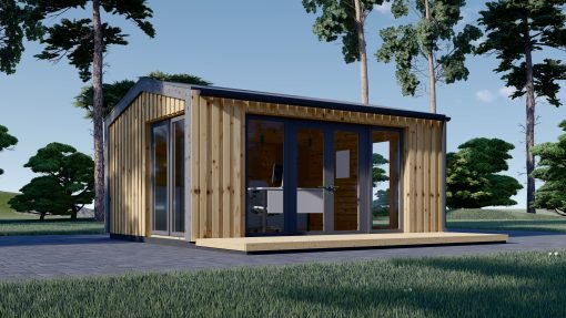 Attefallshus EMMY 20 m² (34 mm + 19 mm träbeklädnad)