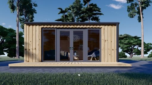 Attefallshus EMMY 25 m² (34 mm + 19 mm träbeklädnad)
